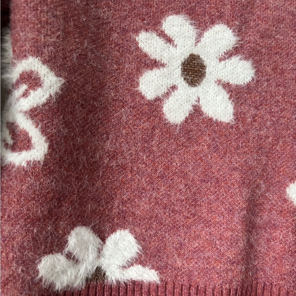 Floral Pink Cardigan Sweater in size small - Picture 4 of 5